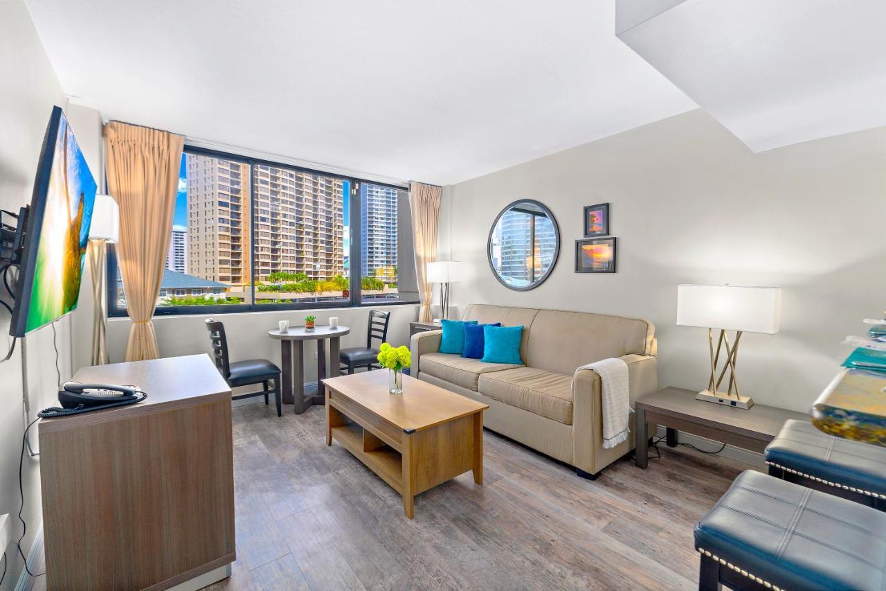 Renovated With City View At Aqua Palms Waikiki Honolulu Eksteriør bilde