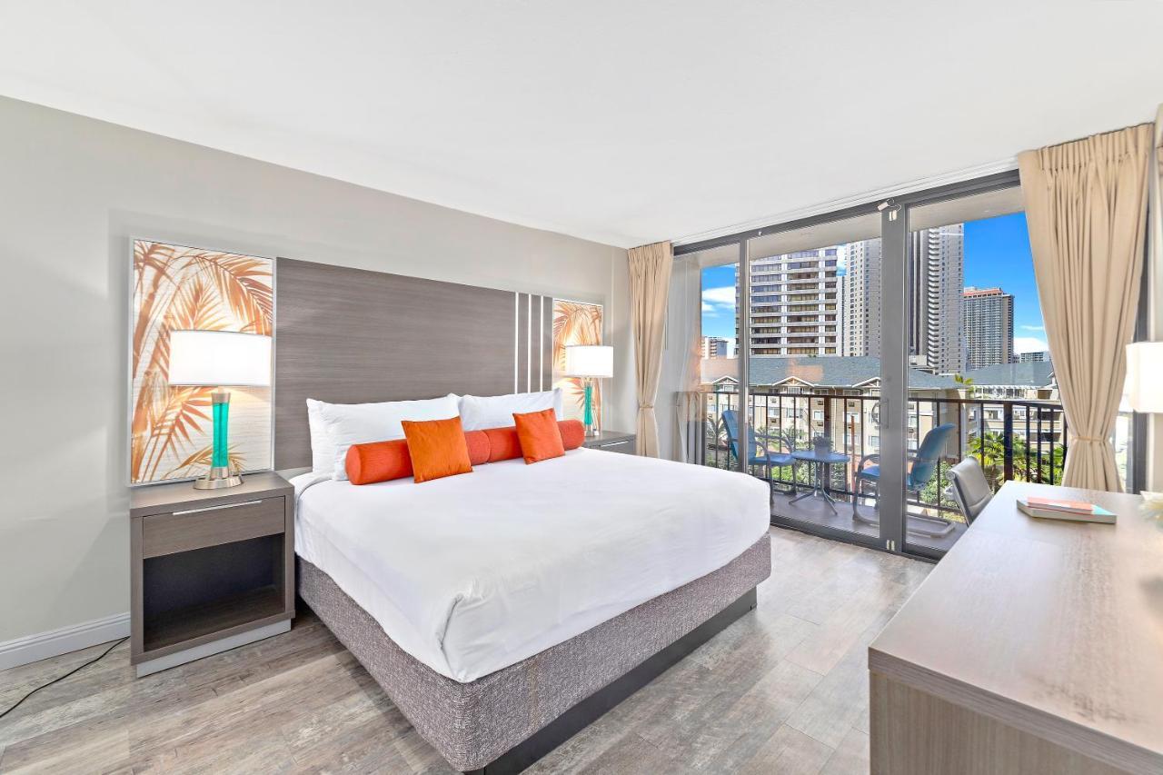 Renovated With City View At Aqua Palms Waikiki Honolulu Eksteriør bilde